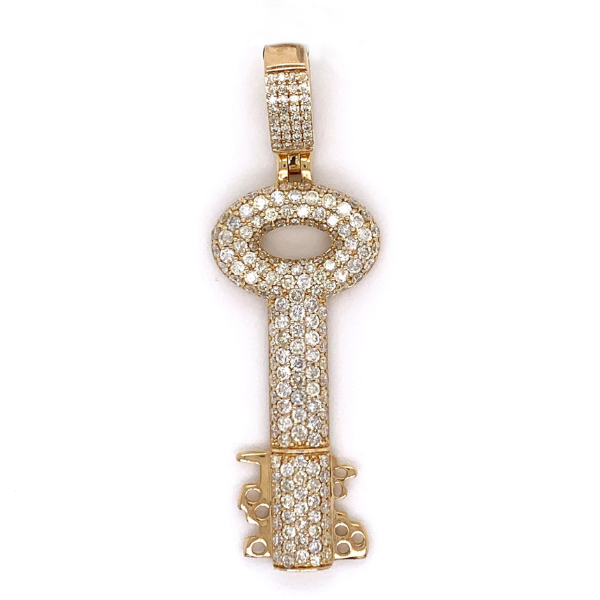3.00 CT Moissanite Iced Out Key Pendant