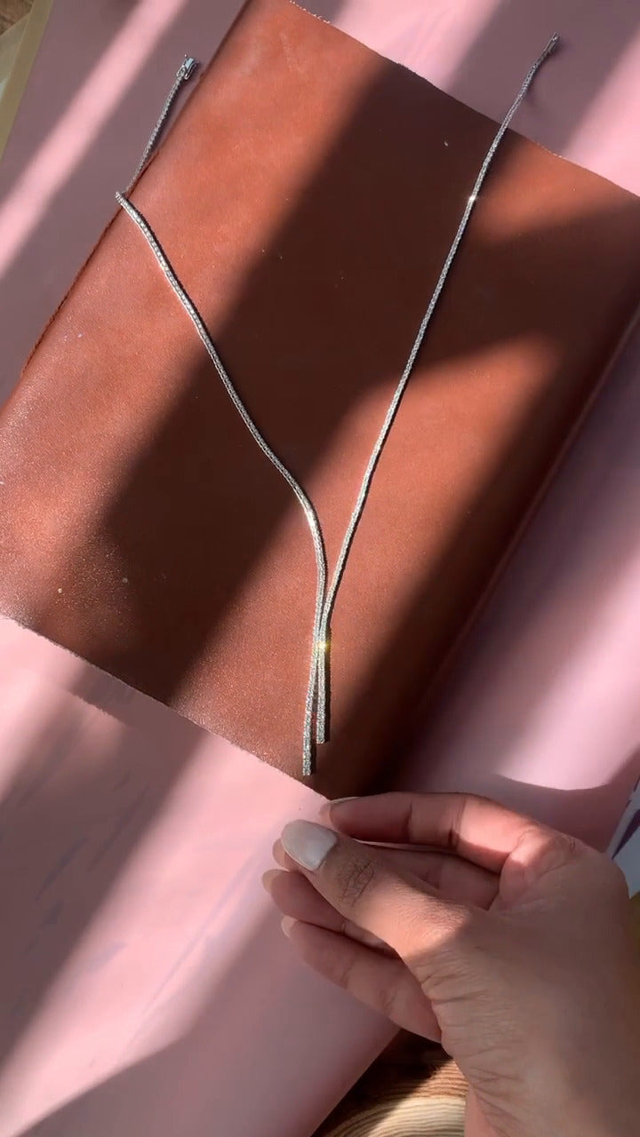 Lariat Moissanite Tennis Necklace