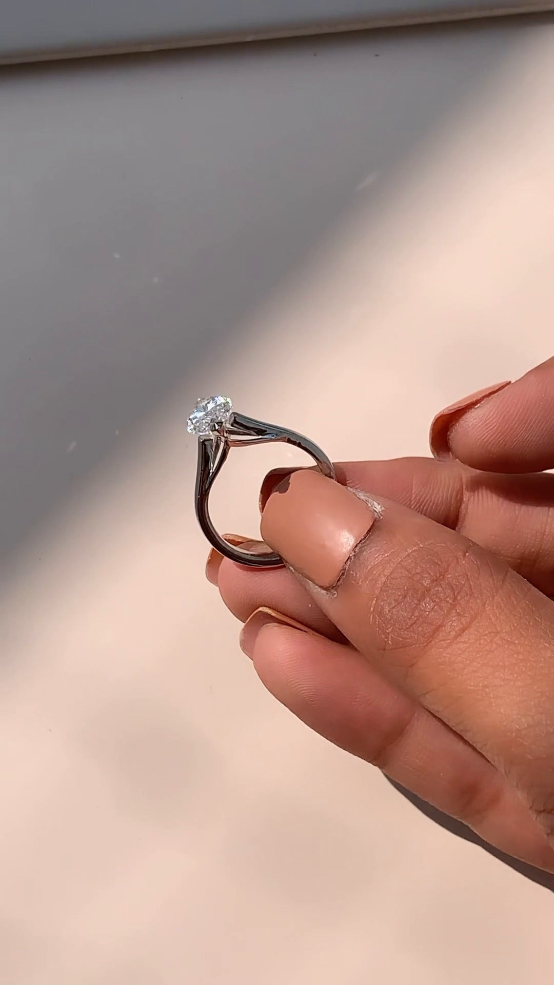 Lavinia Marquise Solitaire Moissanite Engagement Ring