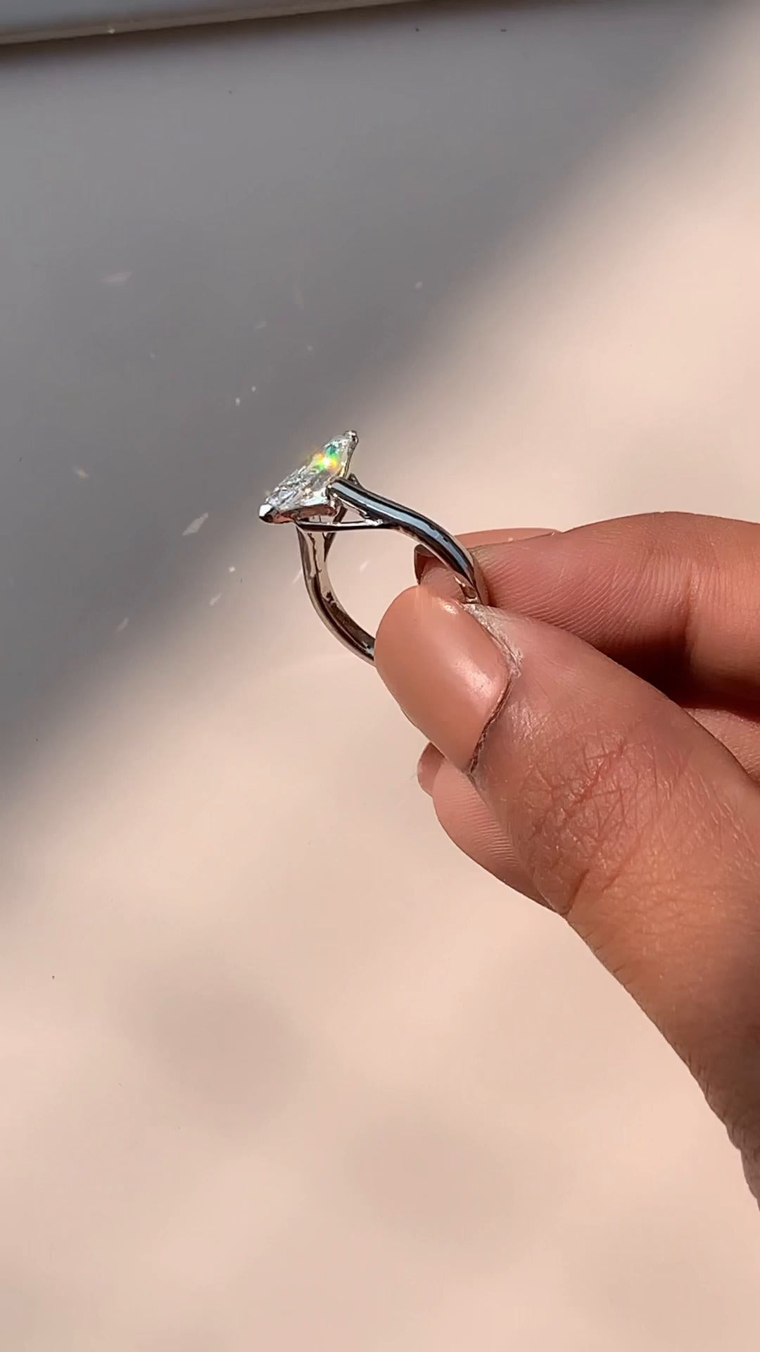 Lavinia Marquise Solitaire Moissanite Engagement Ring