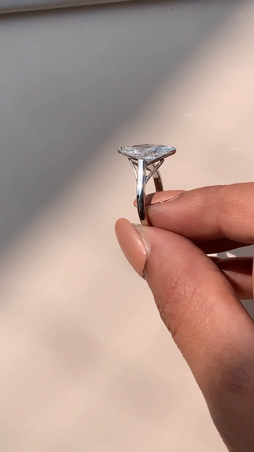Lavinia Marquise Solitaire Moissanite Engagement Ring
