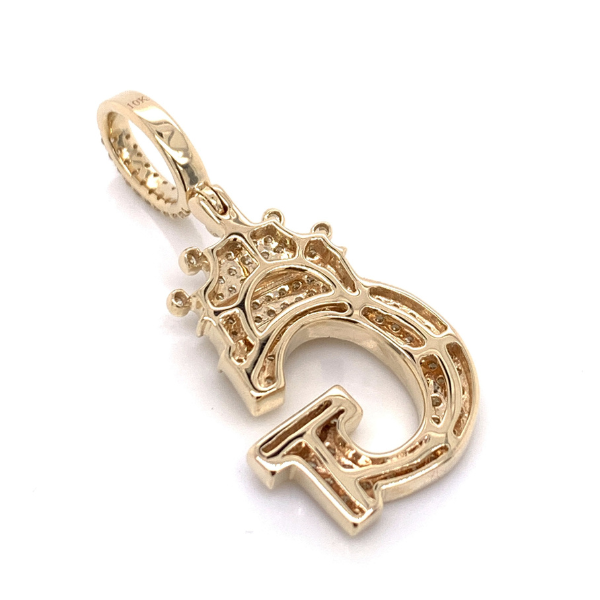 1.30 CT Moissanite Iced Out Letter "G" King Pendant