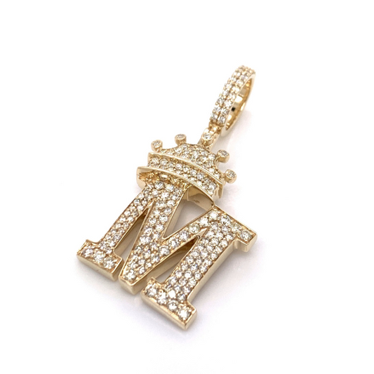 1.30 CT Moissanite Iced Out Letter "M" King Pendant