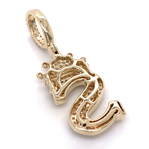 1.30 CT Moissanite Iced Out Letter "S" King Pendant