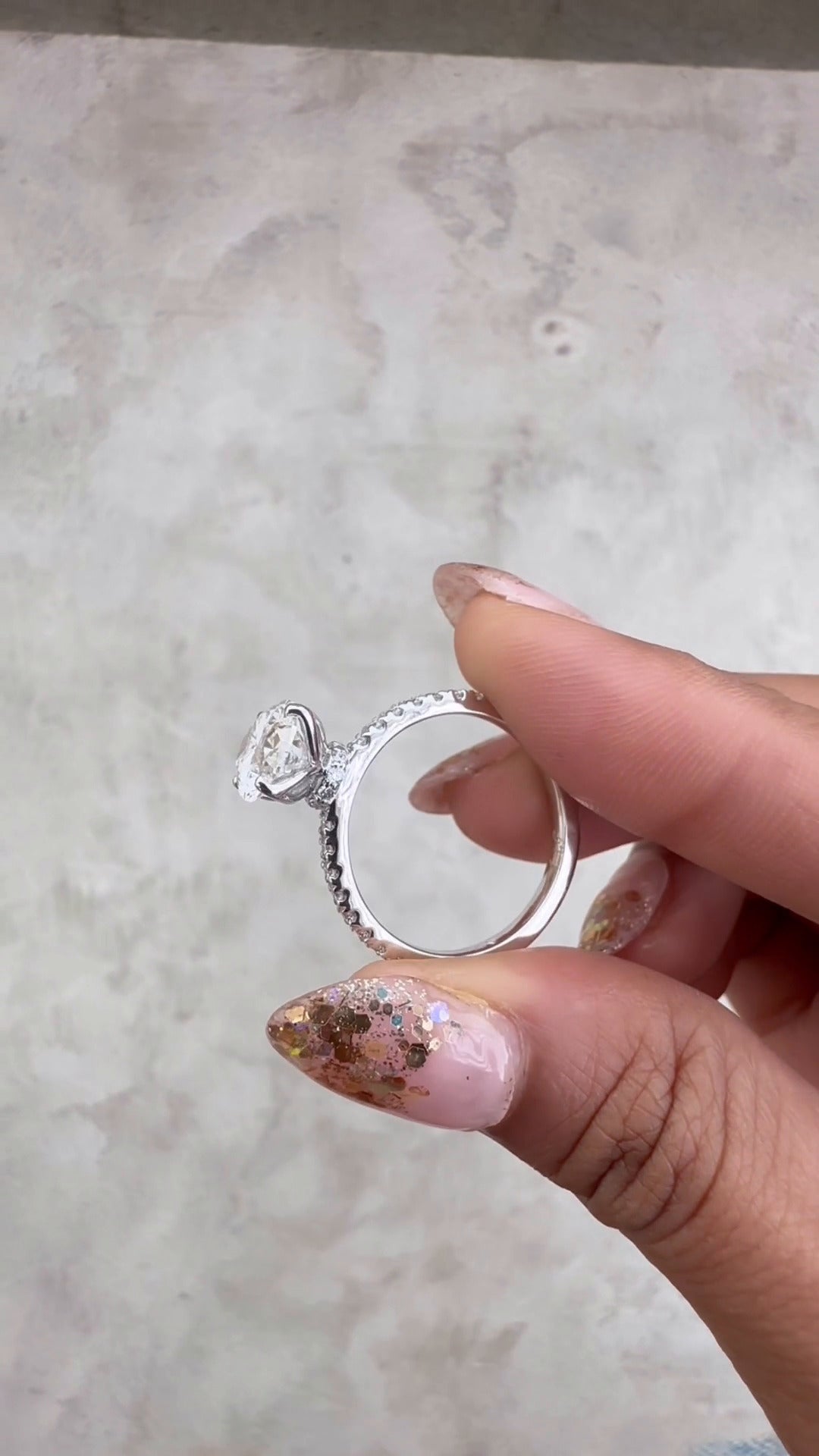 Liviana Oval Hidden Halo Moissanite Engagement Ring