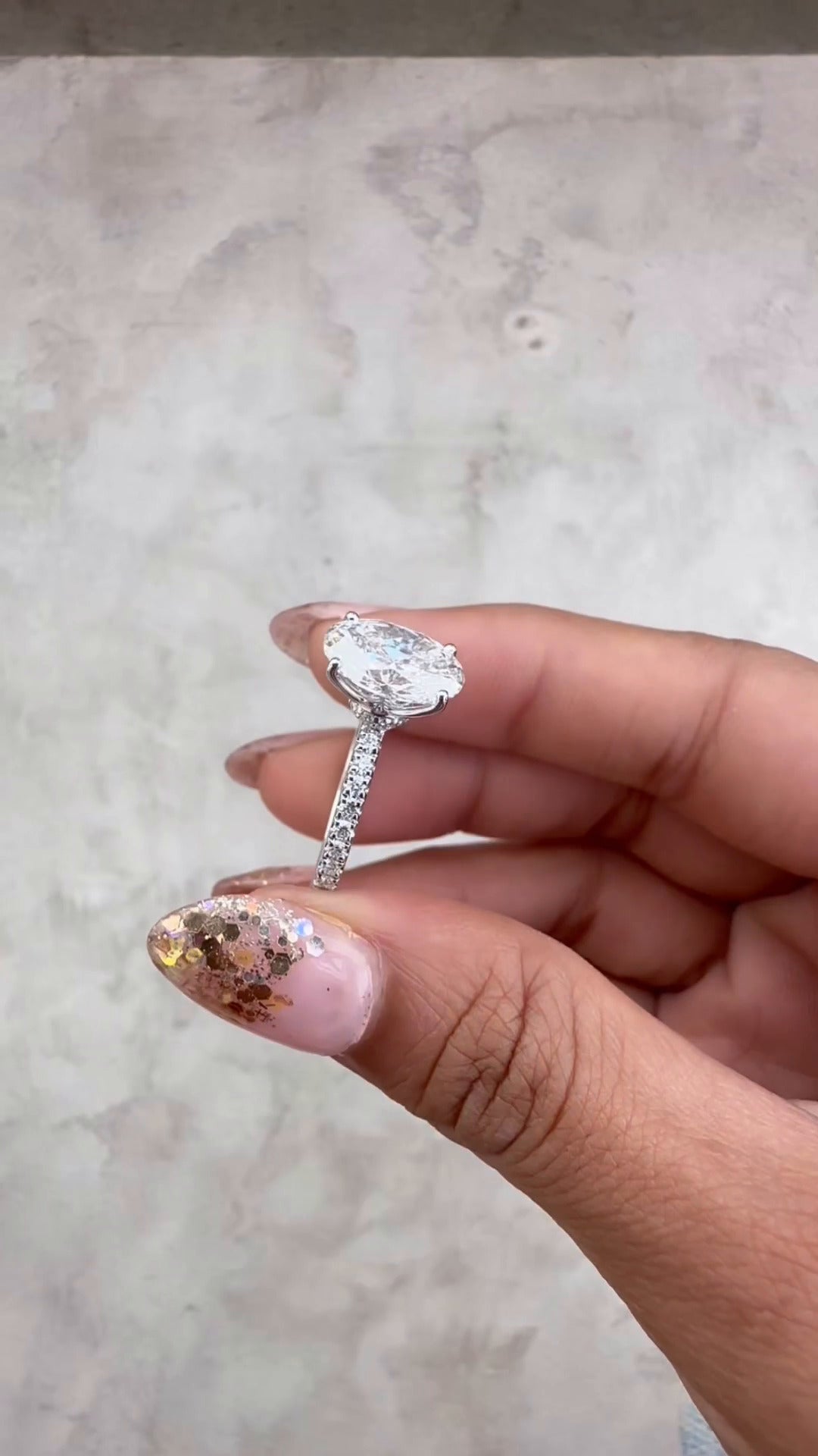 Liviana Oval Hidden Halo Moissanite Engagement Ring