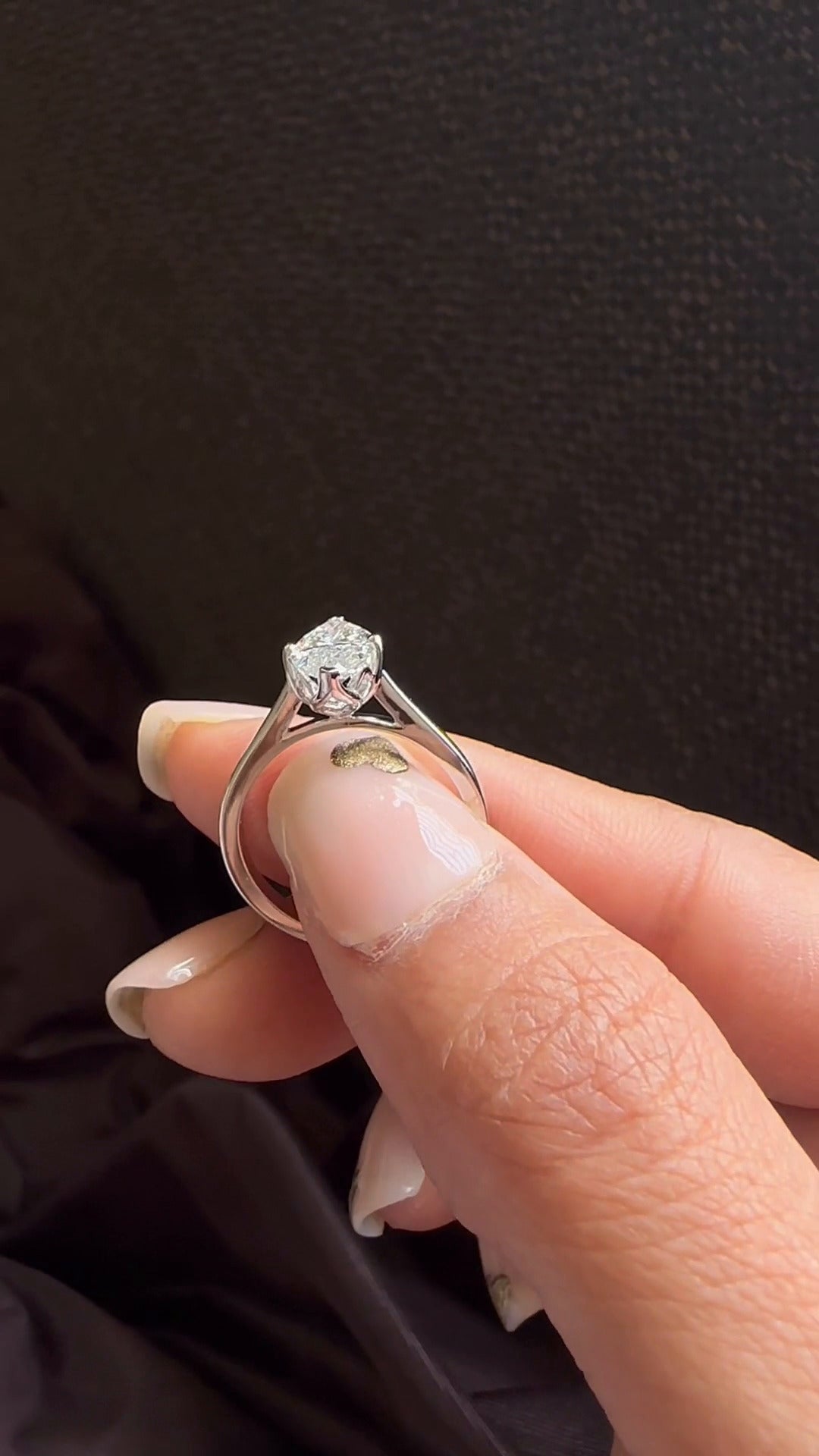 Lyla Marquise Solitaire Moissanite Engagement Ring
