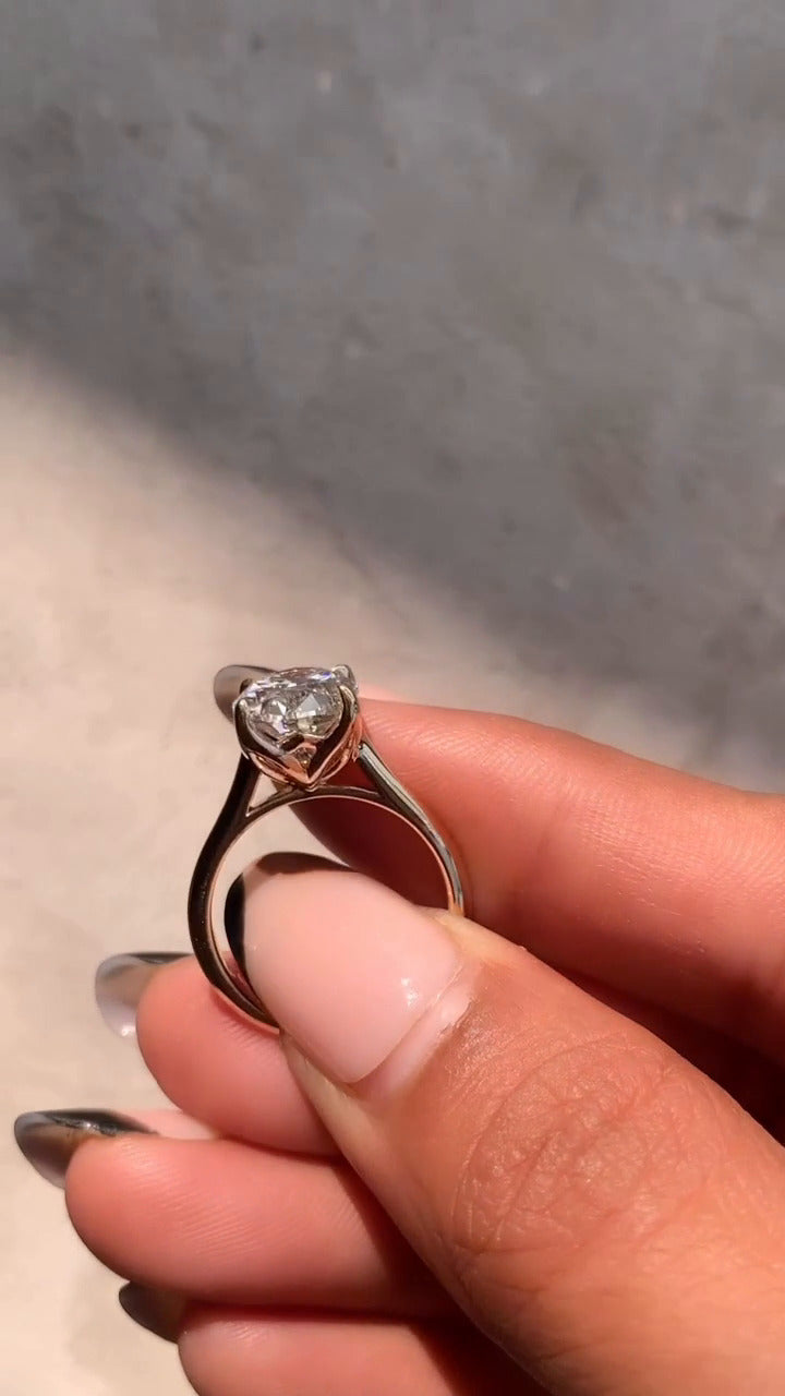 Lyla Oval Solitaire Moissanite Engagement Ring