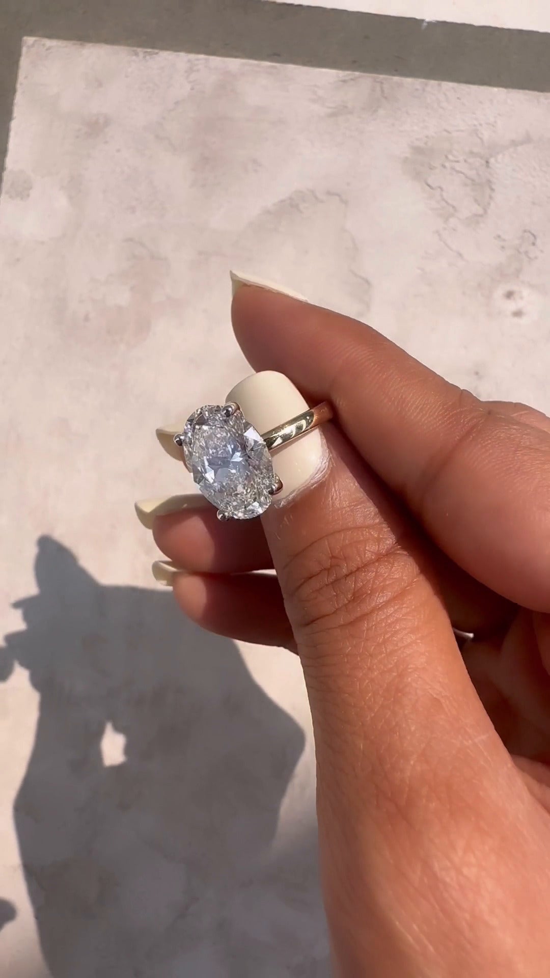 Magalie Oval Solitaire Moissanite Engagement Ring
