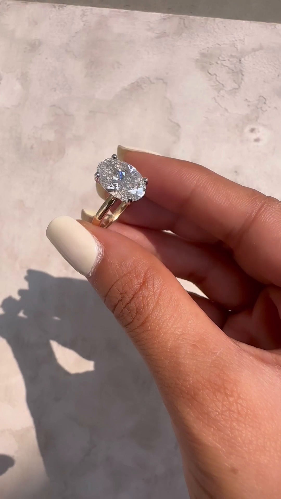 Magalie Oval Solitaire Moissanite Engagement Ring