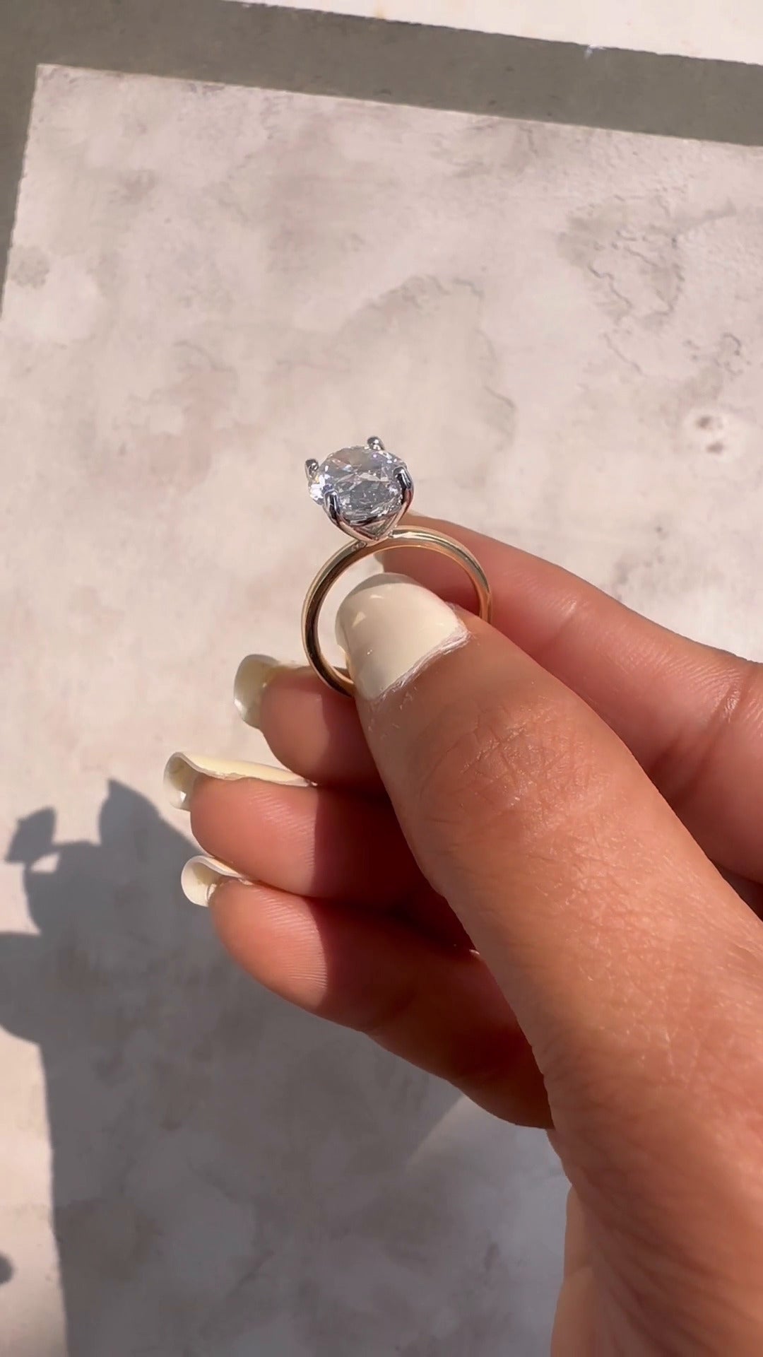 Magalie Oval Solitaire Moissanite Engagement Ring