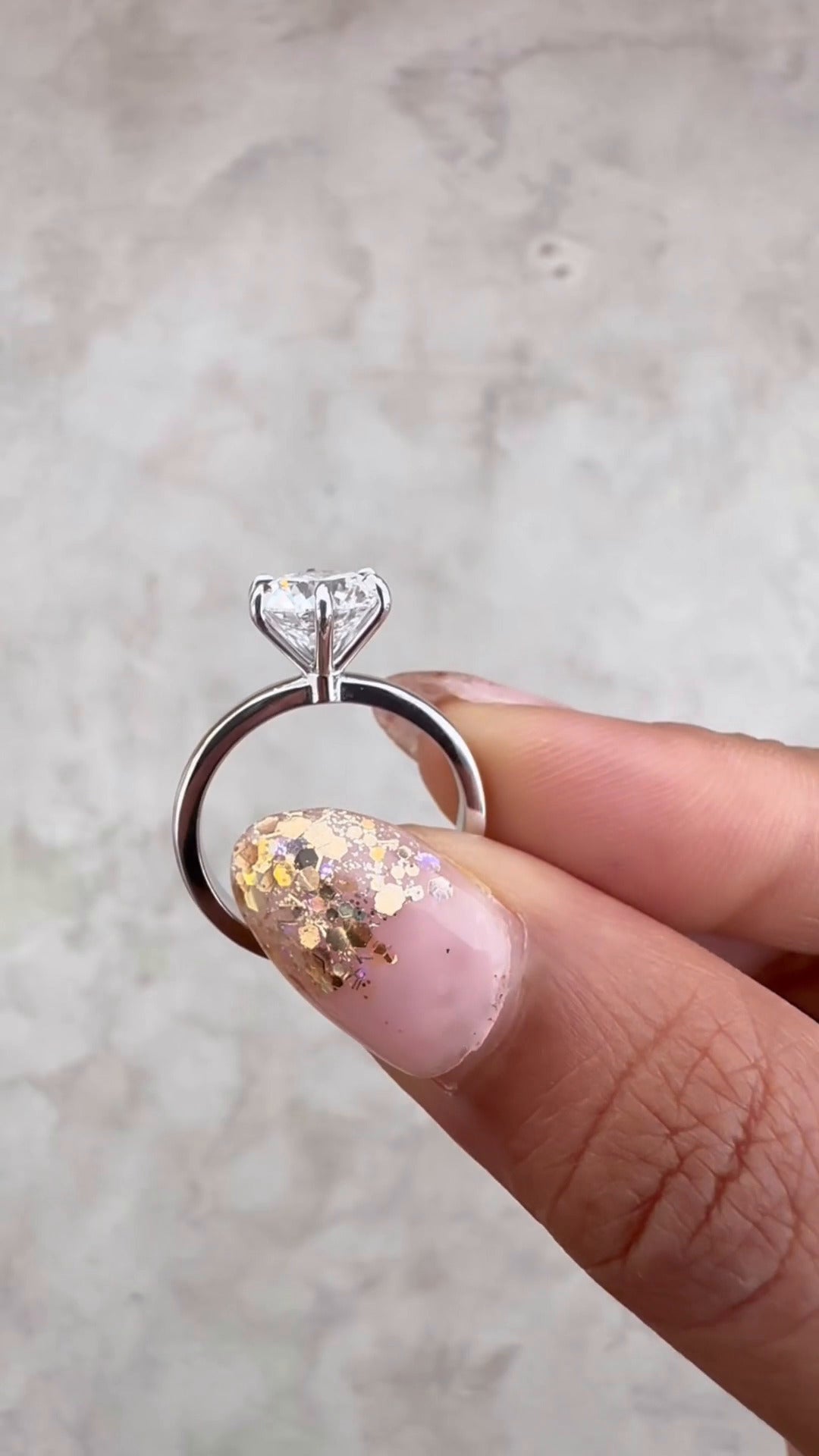 Magda Round Solitaire Moissanite Engagement Ring