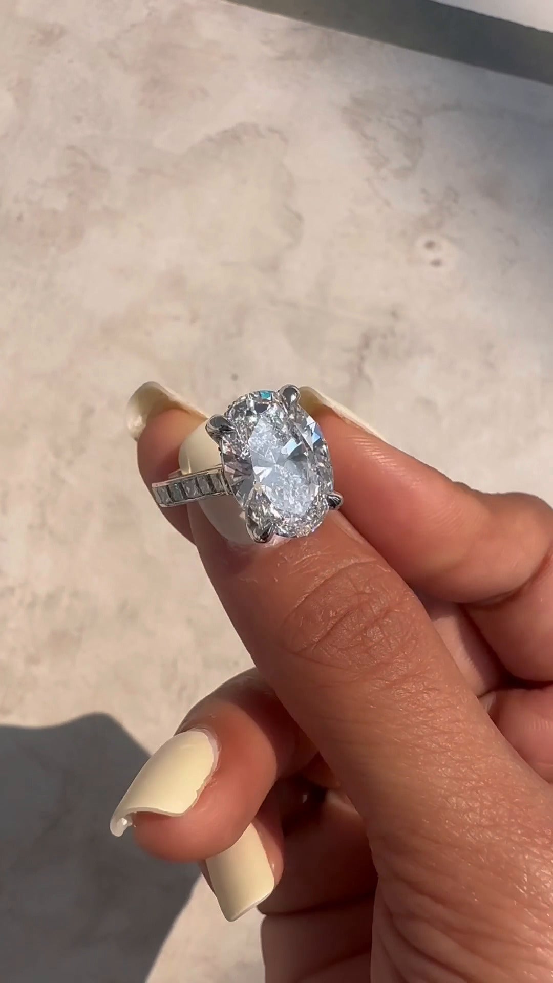 Marigold Oval Hidden Halo Moissanite Engagement Ring
