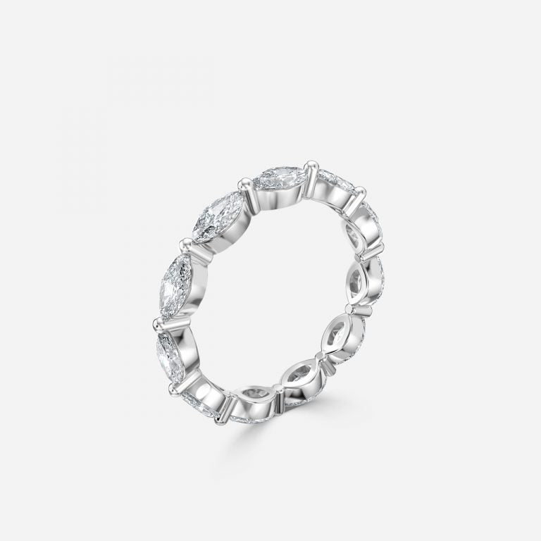 East West Marquise Moissanite Eternity Band