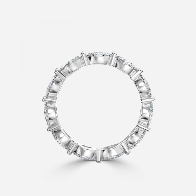 East West Marquise Moissanite Eternity Band