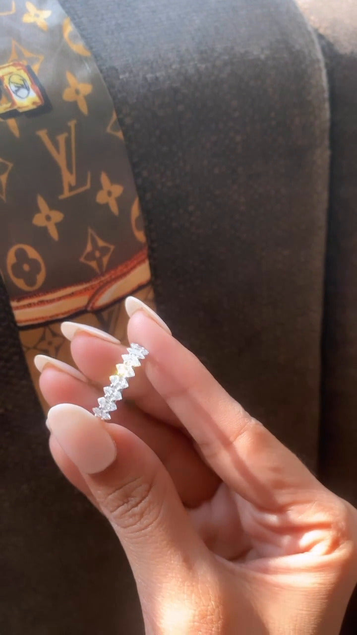 11 Stone Marquise Moissanite Anniversary Band