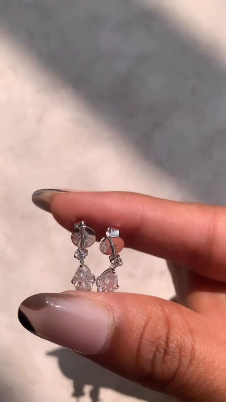 Marquise Moissanite Drops Earrings