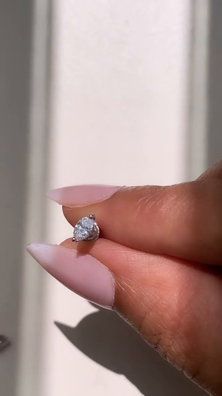 Marquise Moissanite Stud Earrings