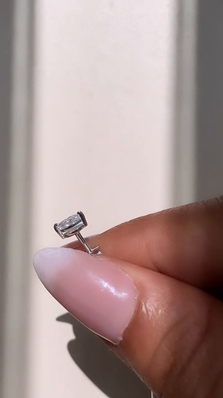 Marquise Moissanite Stud Earrings