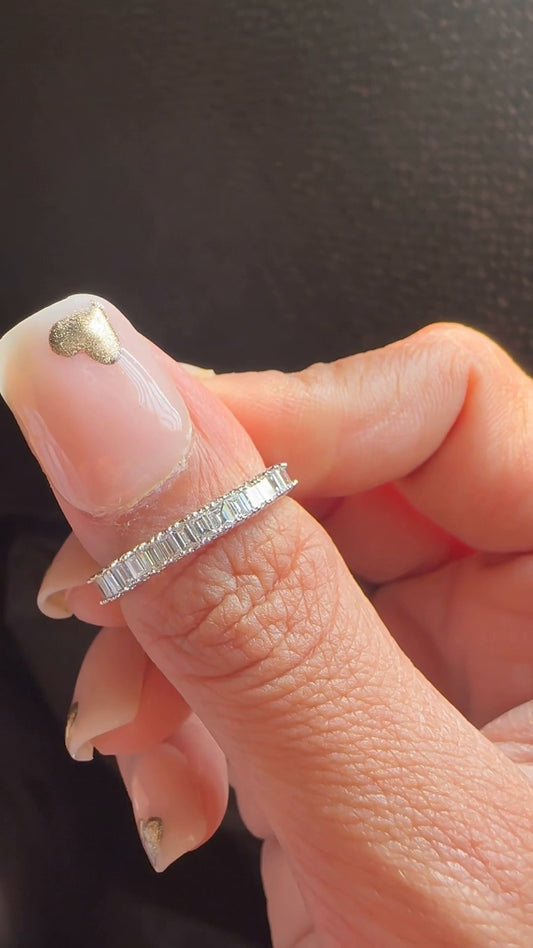 Mistral Baguette Moissanite Wedding Ring