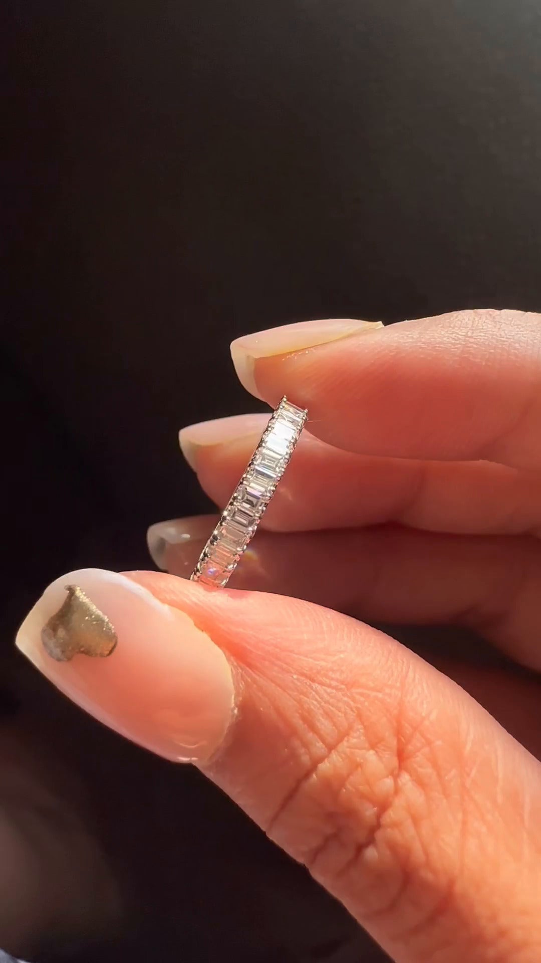Mistral Baguette Moissanite Wedding Ring