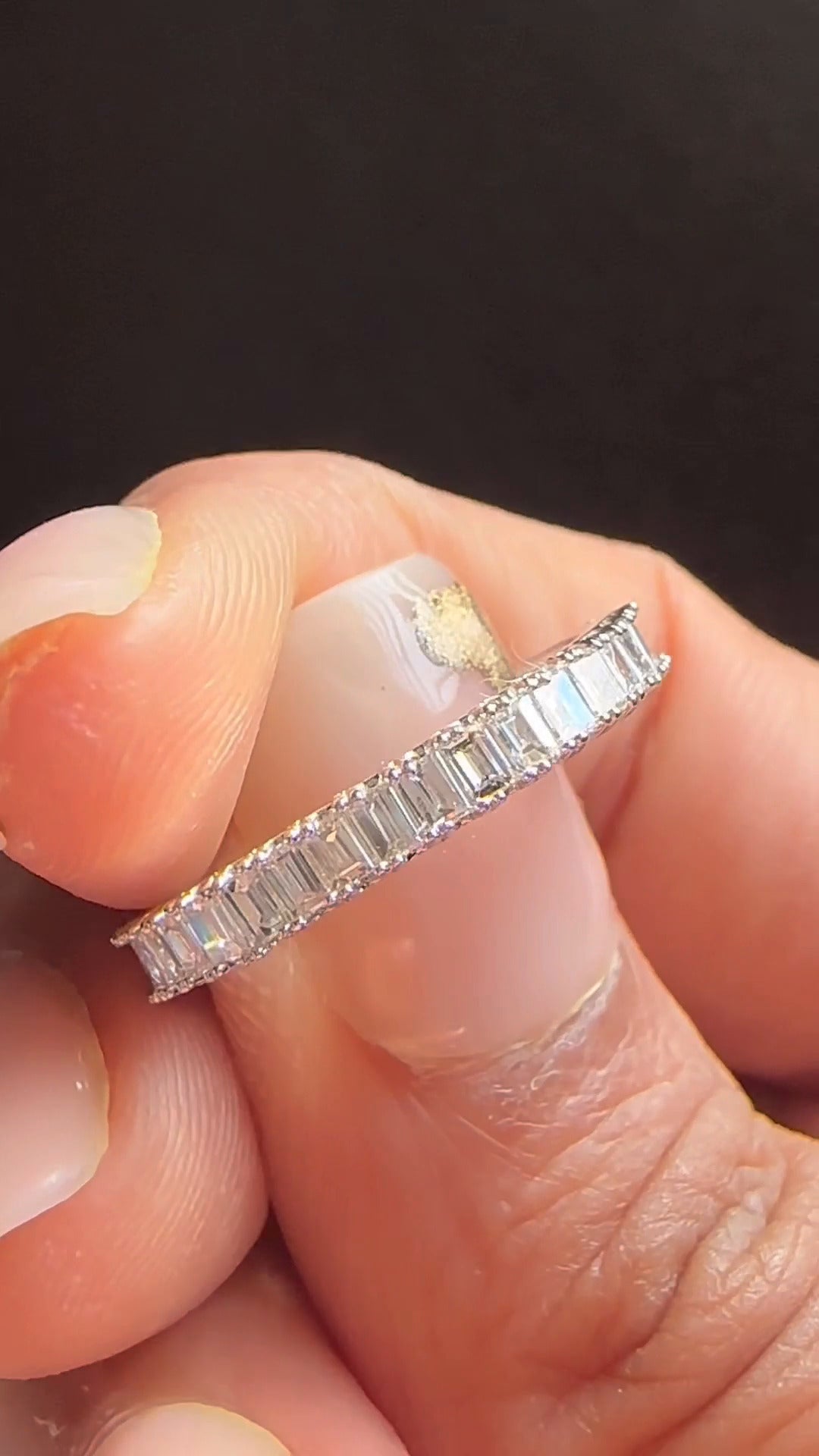 Mistral Baguette Moissanite Wedding Ring
