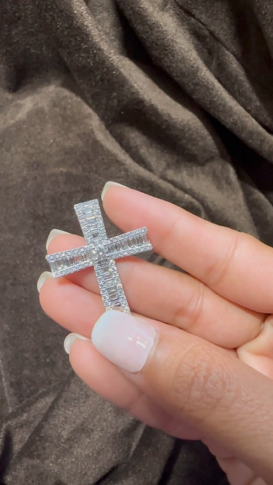 Moissanite Cross Pendant