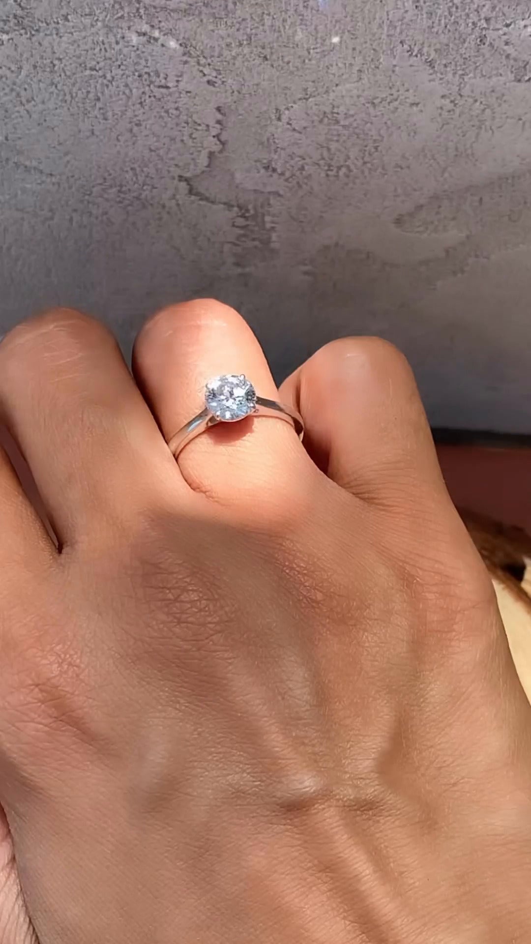Bernadette Round Solitaire Moissanite Engagement Ring
