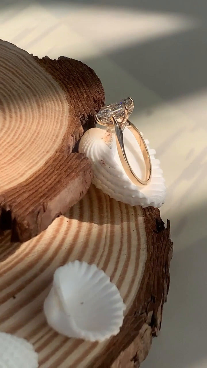 Pandora Radiant Hidden Halo Moissanite Engagement Ring