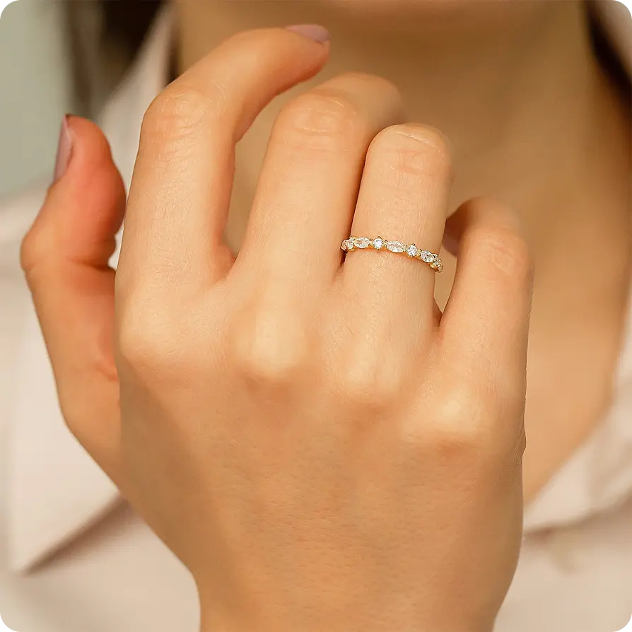 Buy Best Moissanite Anniversary Band