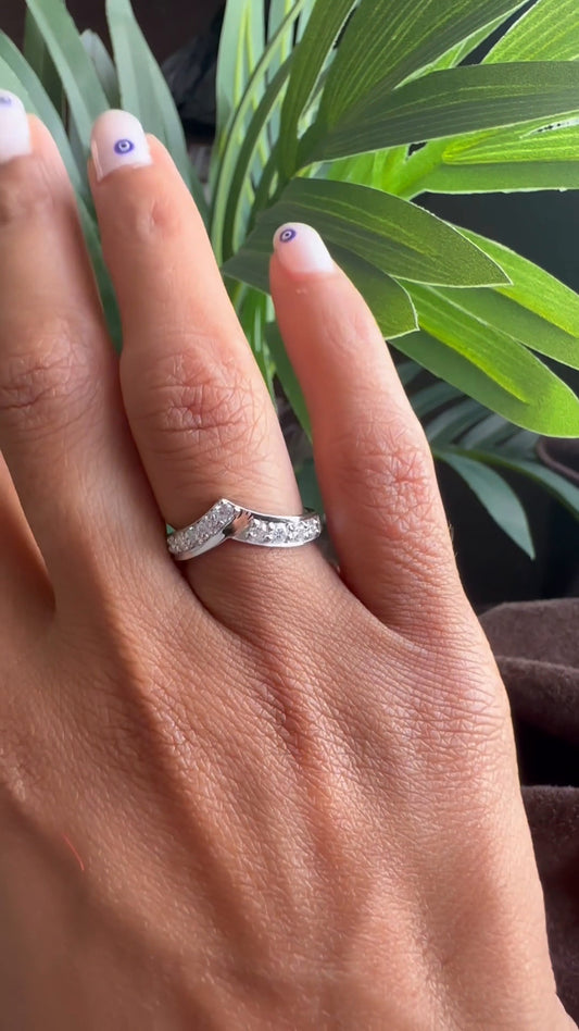 Nia Shaped Moissanite Wedding Ring