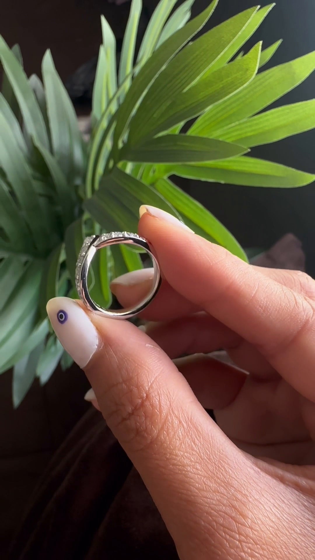 Nia Shaped Moissanite Wedding Ring
