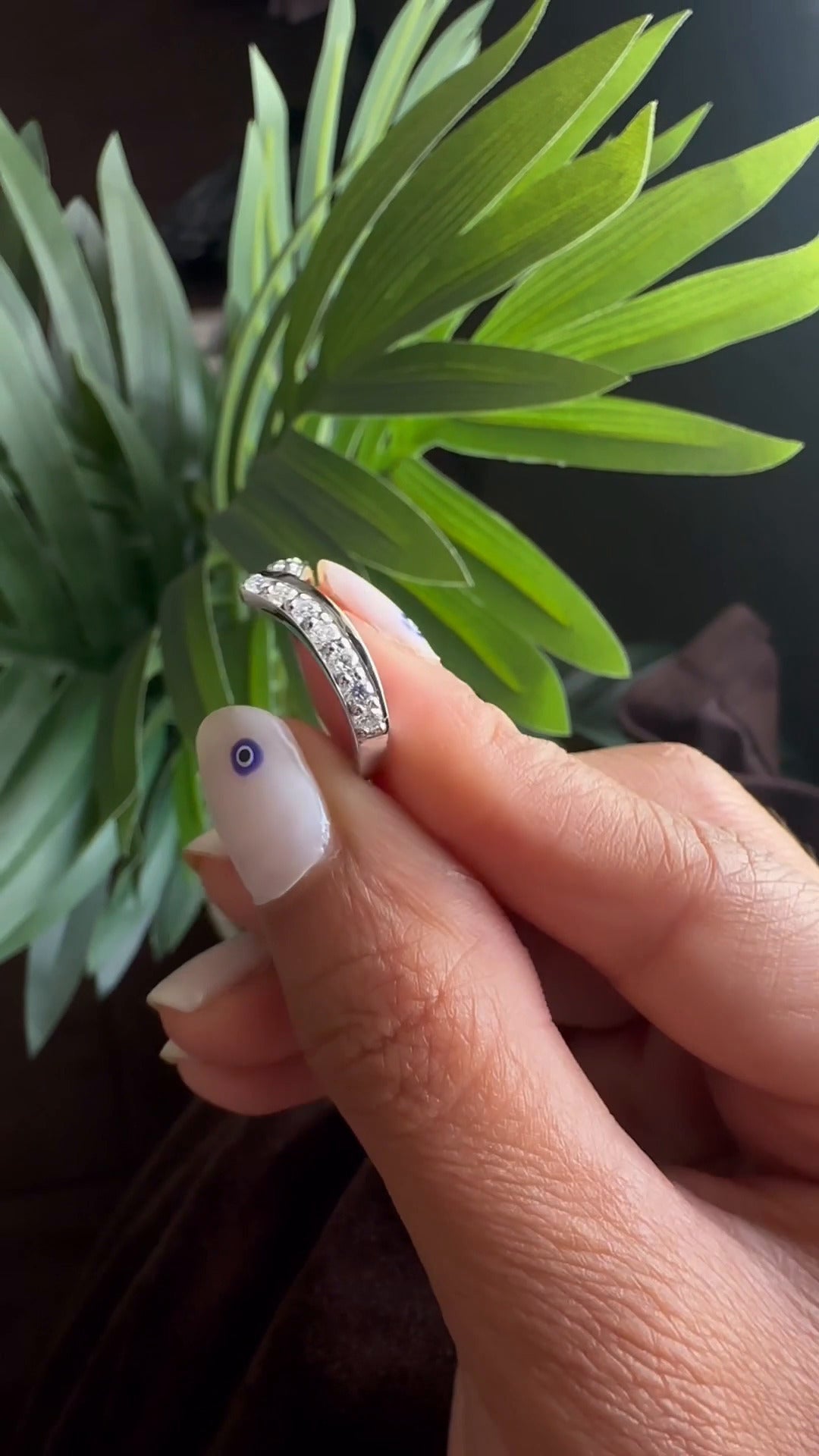 Nia Shaped Moissanite Wedding Ring