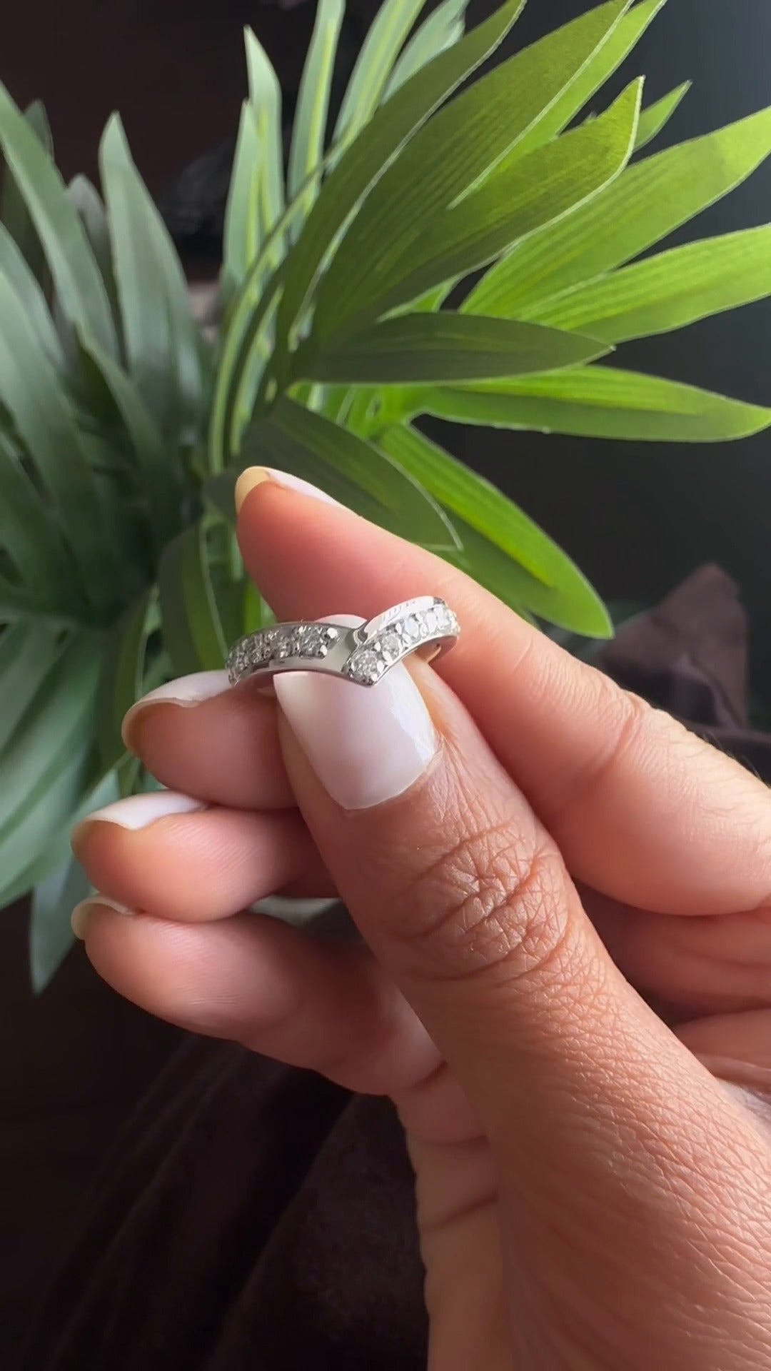 Nia Shaped Moissanite Wedding Ring