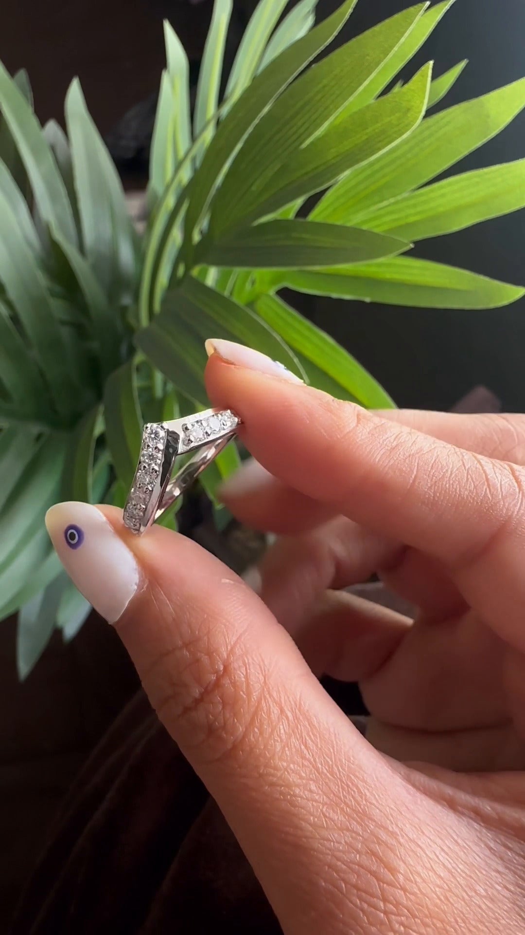 Nia Shaped Moissanite Wedding Ring