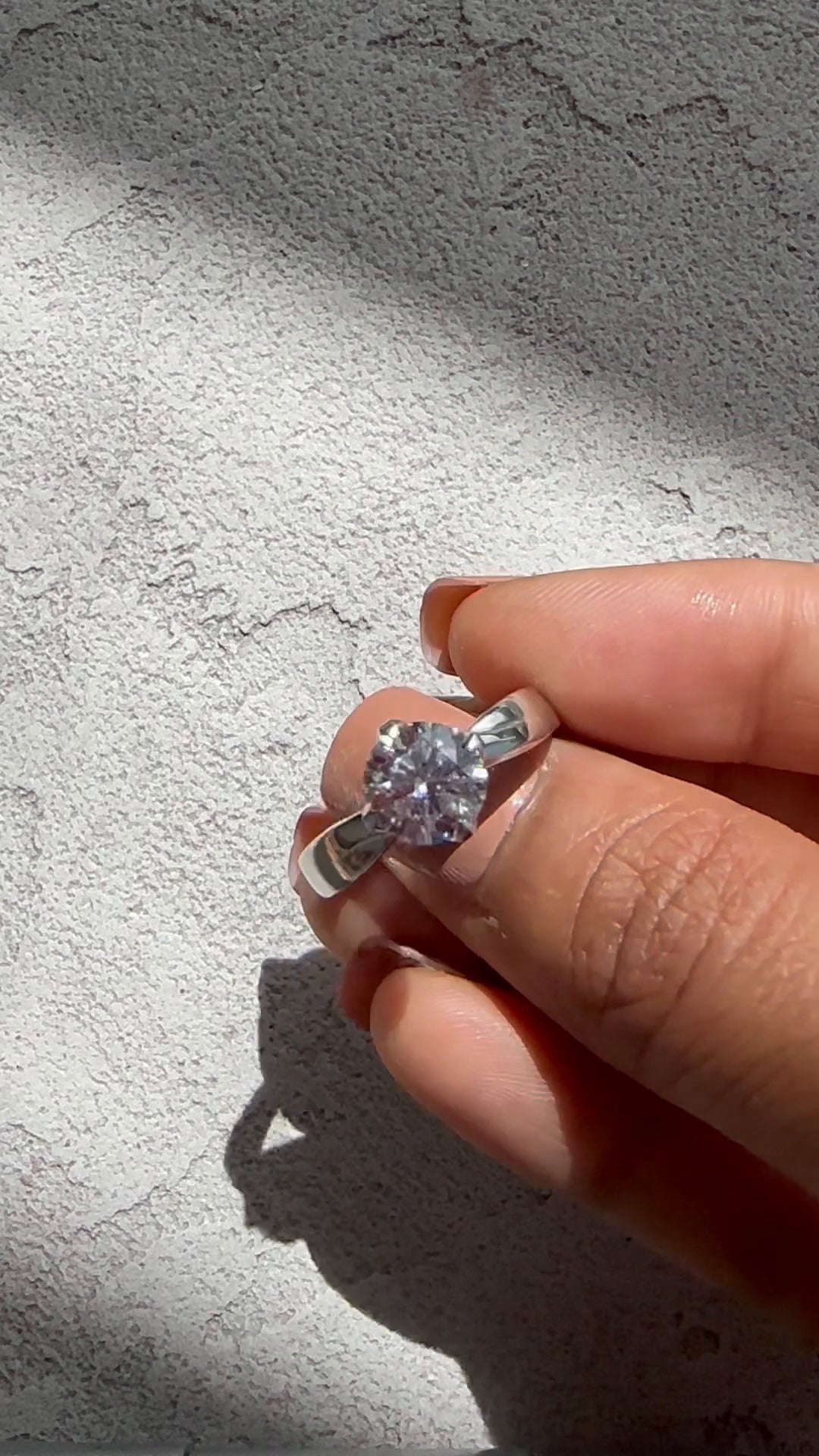 Noelle Round Solitaire Moissanite Engagement Ring