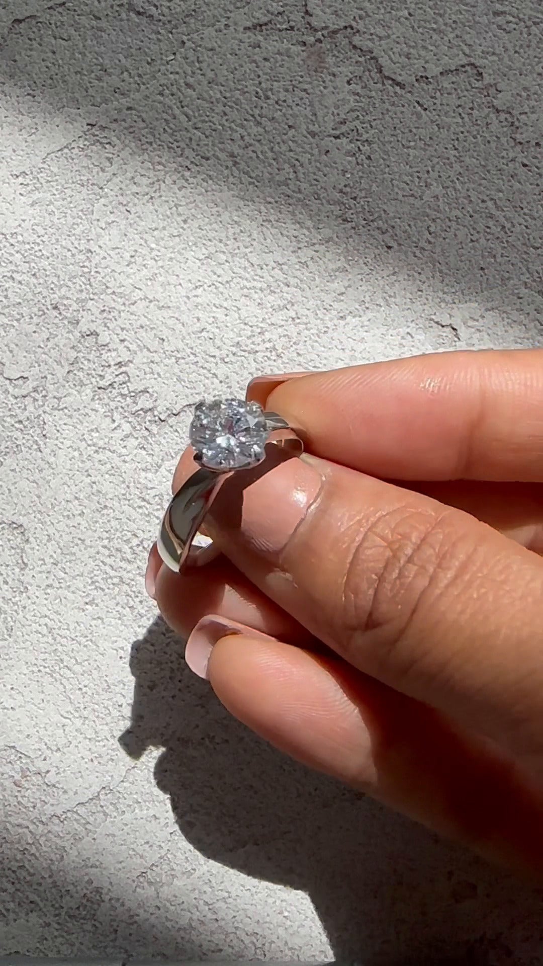 Noelle Round Solitaire Moissanite Engagement Ring