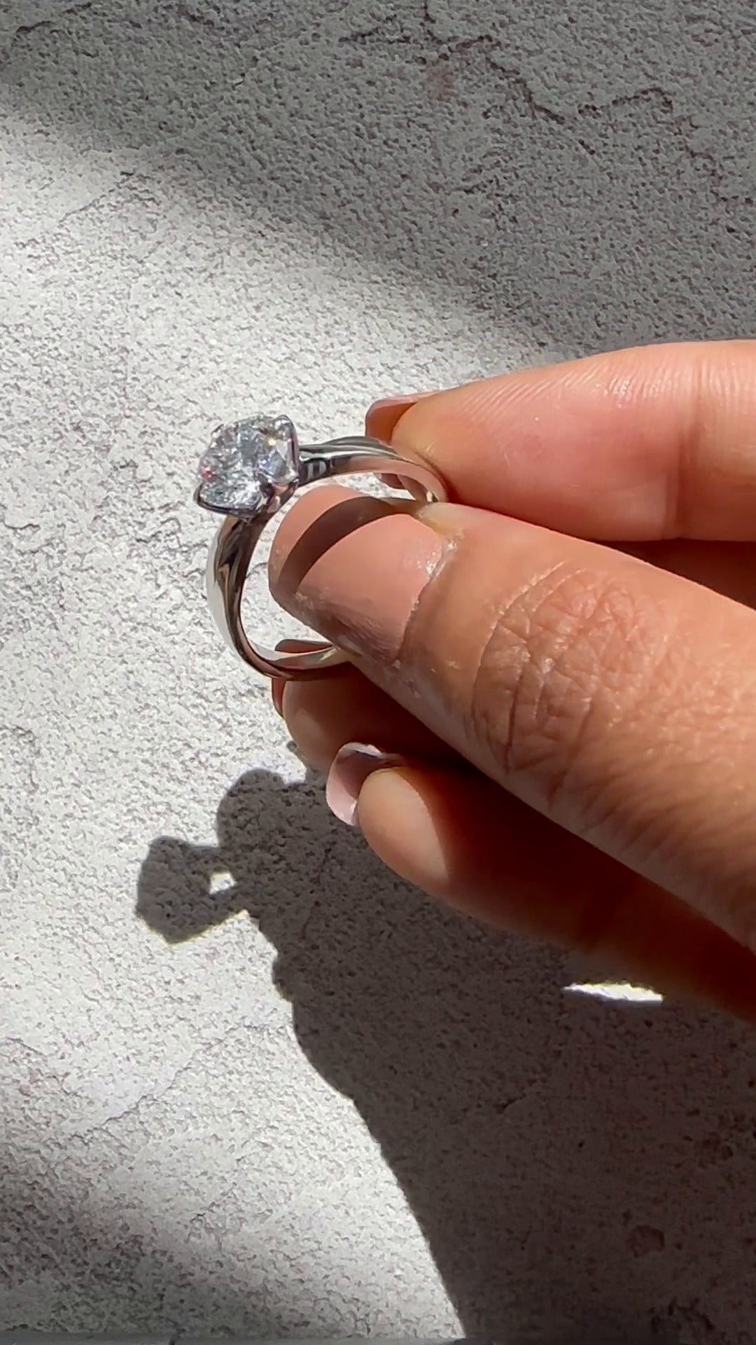 Noelle Round Solitaire Moissanite Engagement Ring