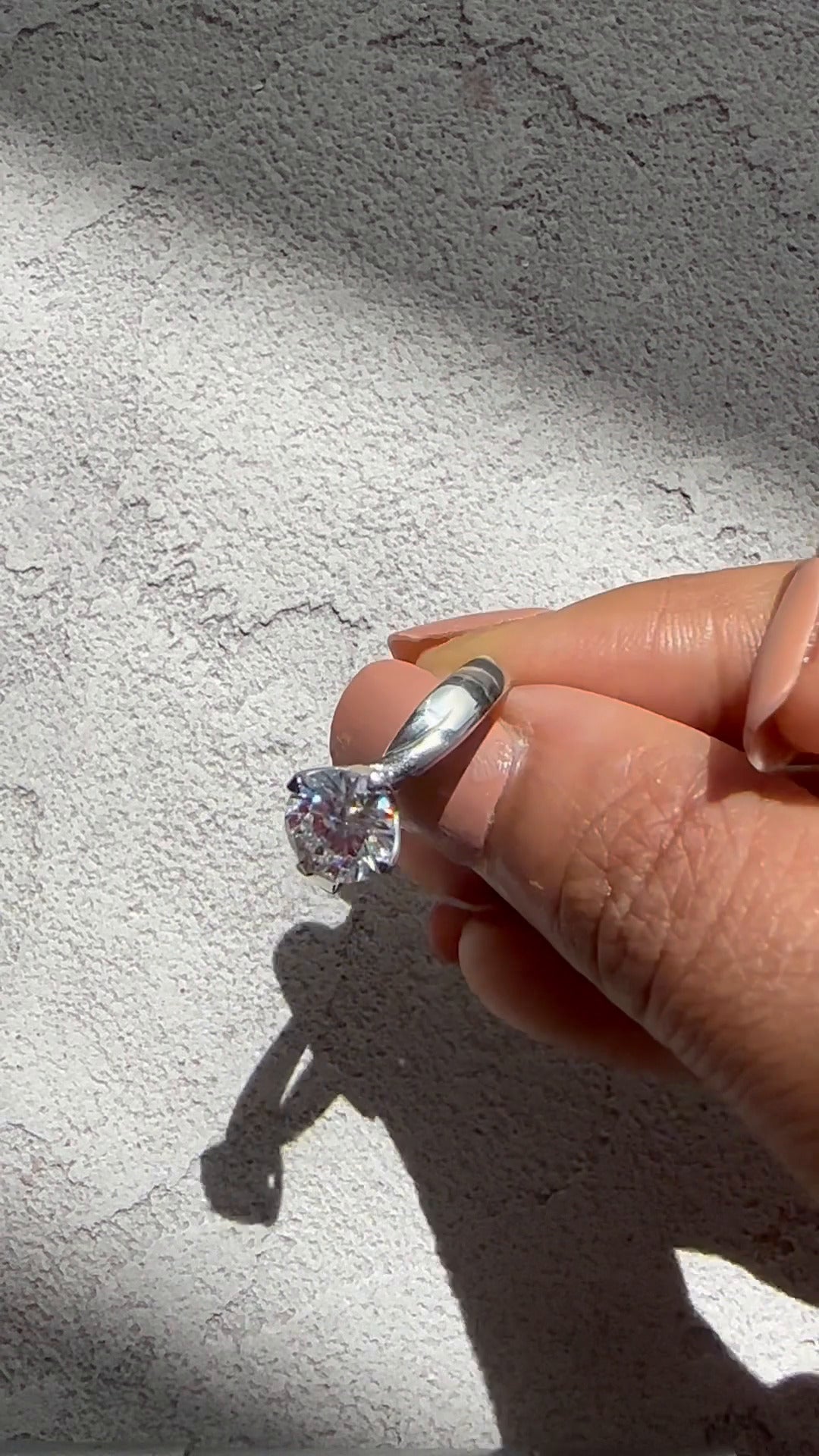 Noelle Round Solitaire Moissanite Engagement Ring