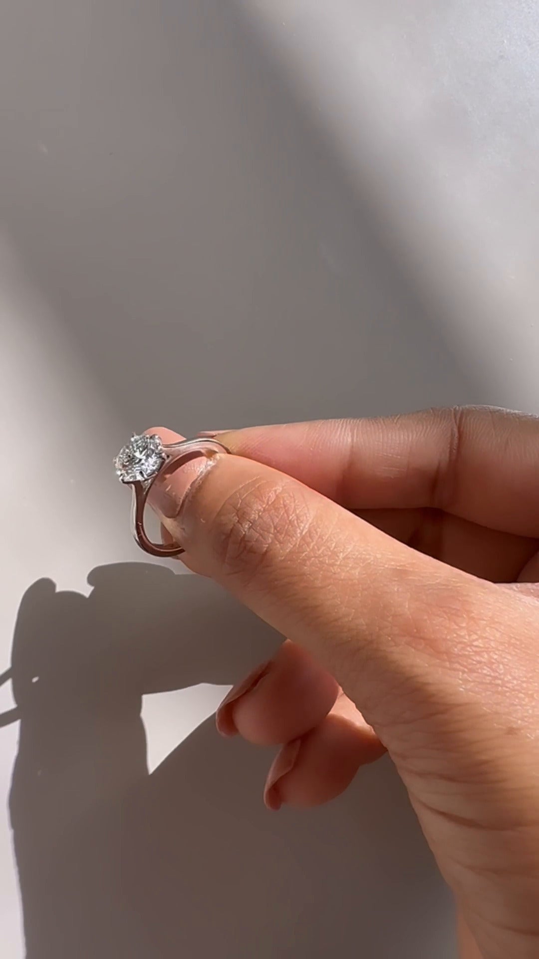 Noora Round Solitaire Moissanite Engagement Ring