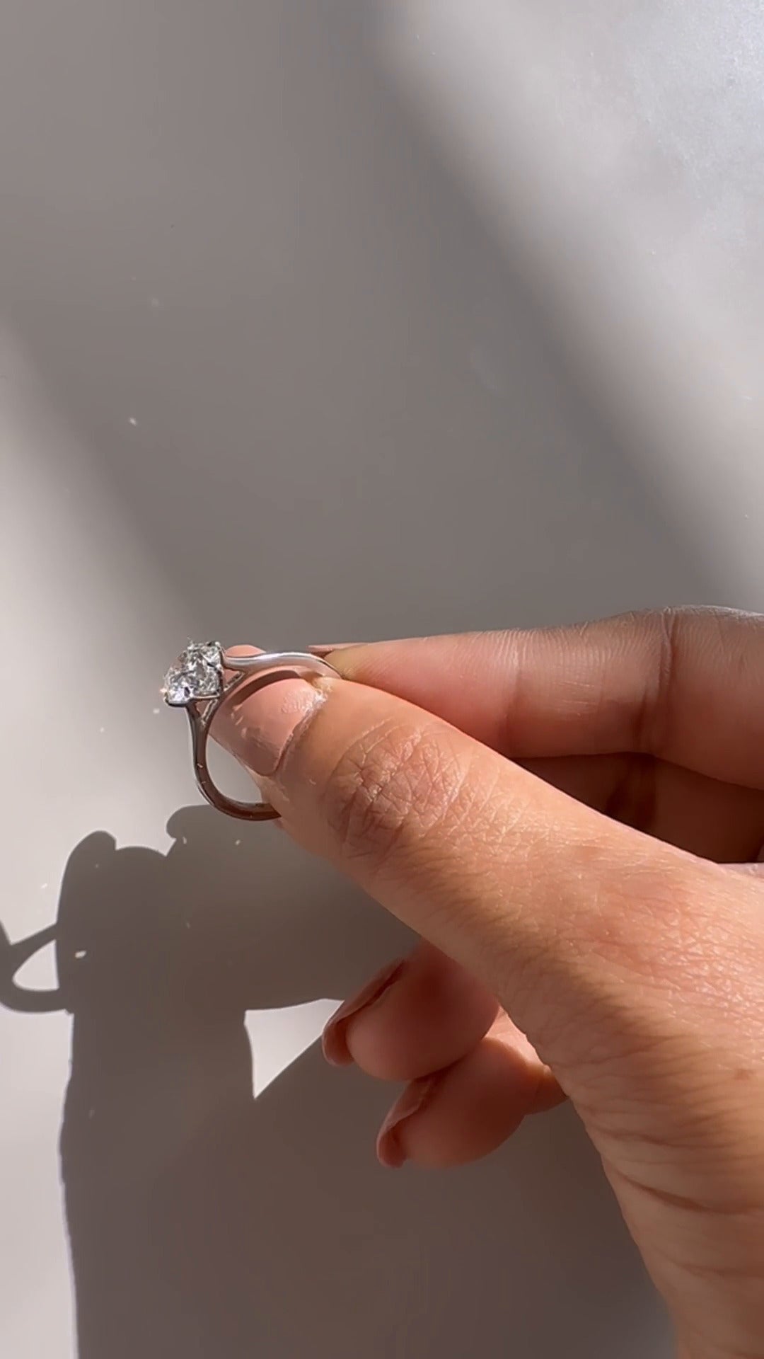 Noora Round Solitaire Moissanite Engagement Ring