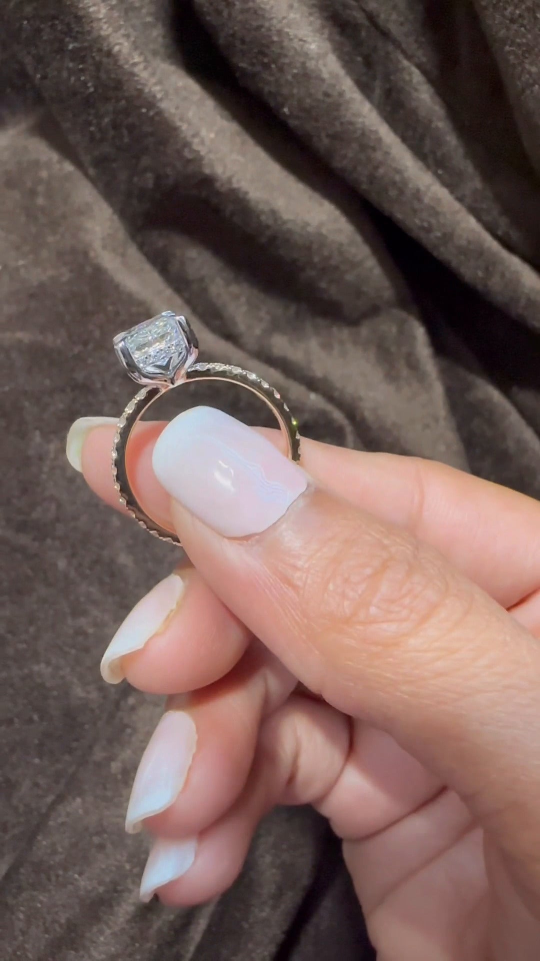 Norah Radiant Hidden Halo Moissanite Engagement Ring