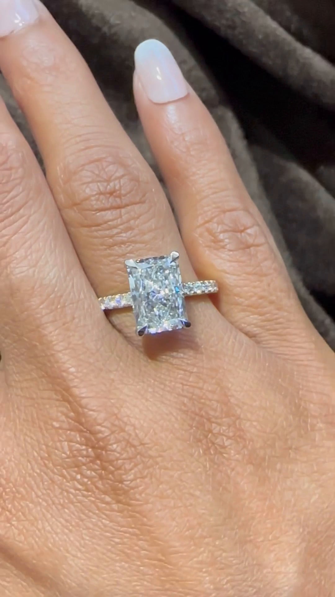 Norah Radiant Hidden Halo Moissanite Engagement Ring