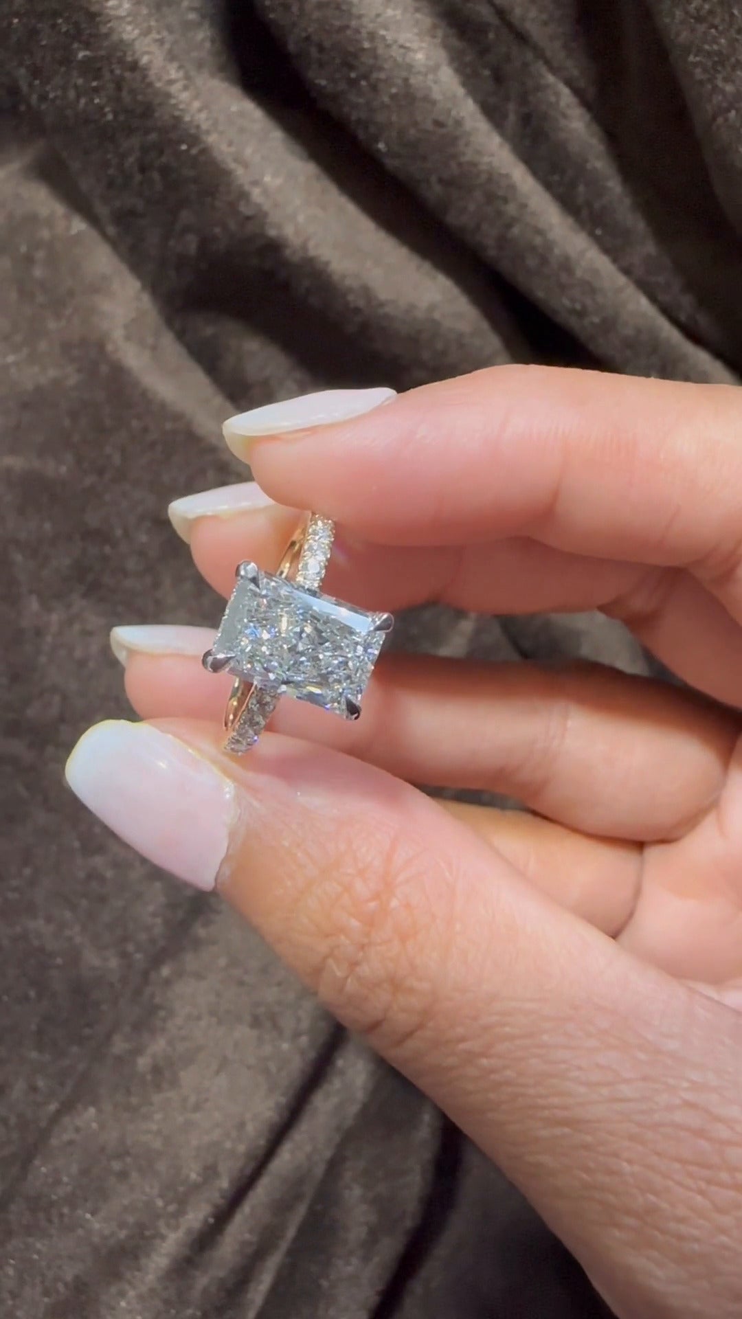Norah Radiant Hidden Halo Moissanite Engagement Ring