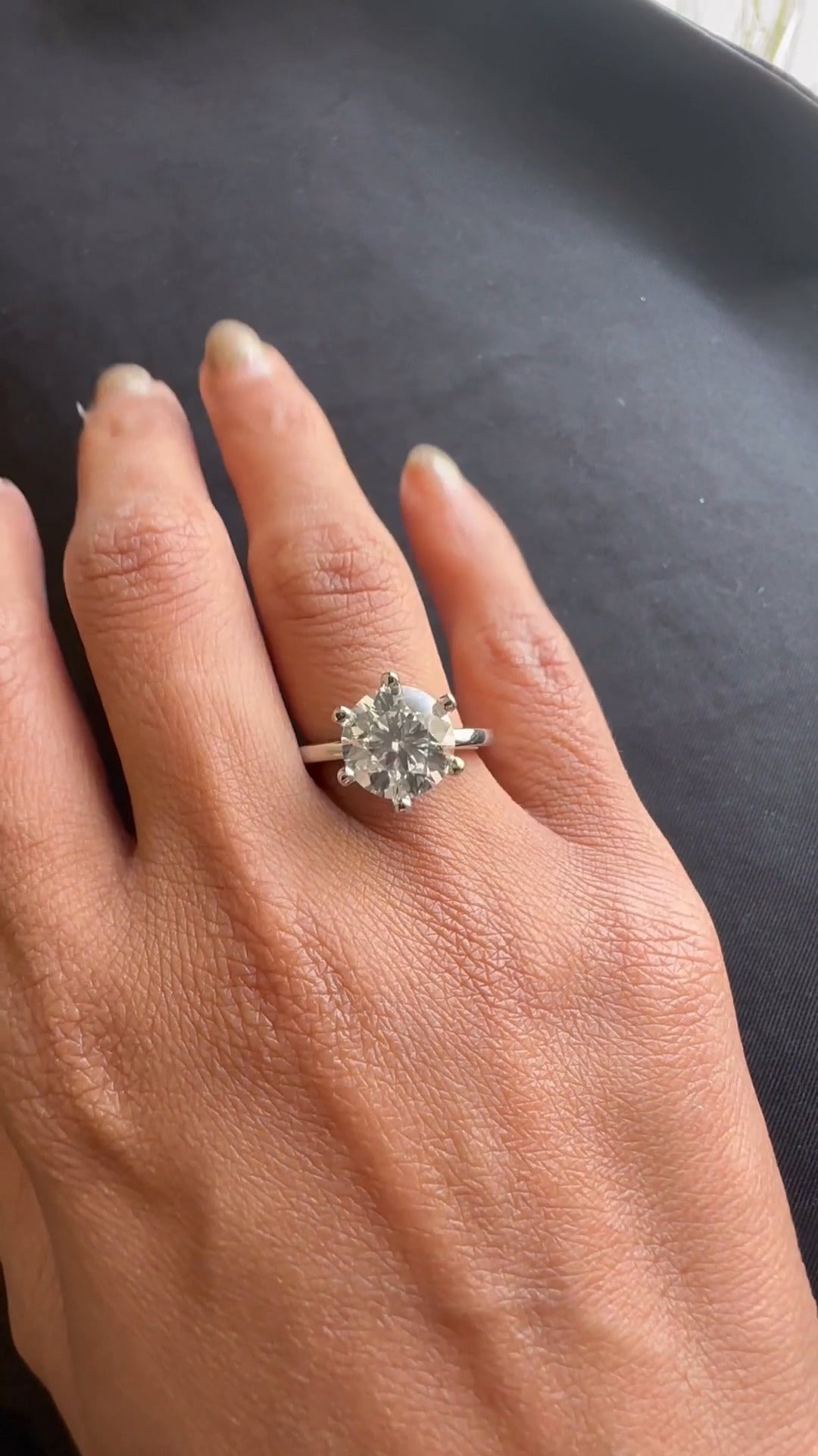 Nyx Round Solitaire Moissanite Engagement Ring