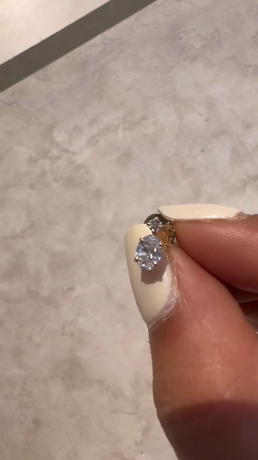 Oval Moissanite Drops Earrings