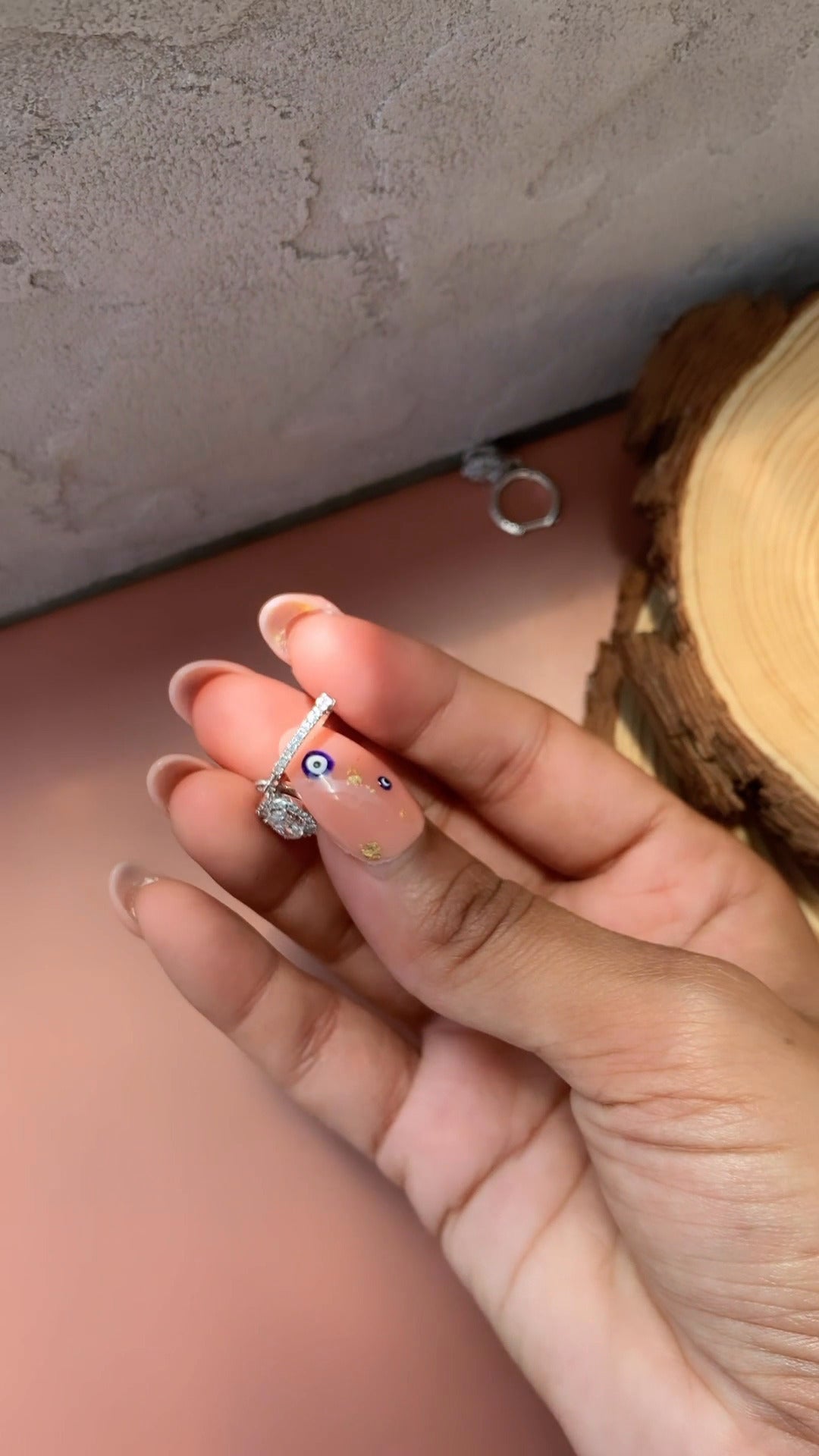 Oval Moissanite Halo Drop Earrings