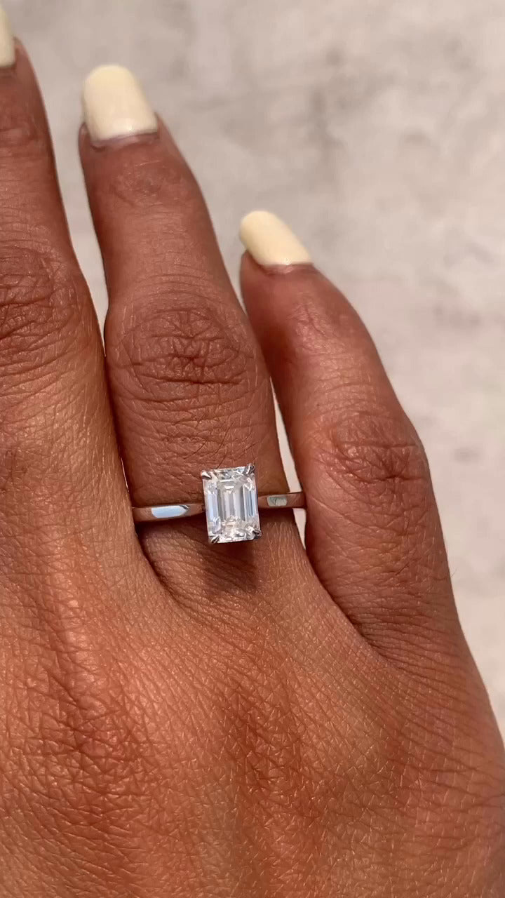 Pandora Emerald Hidden Halo Moissanite Engagement Ring