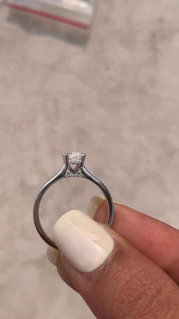 Pandora Emerald Hidden Halo Moissanite Engagement Ring