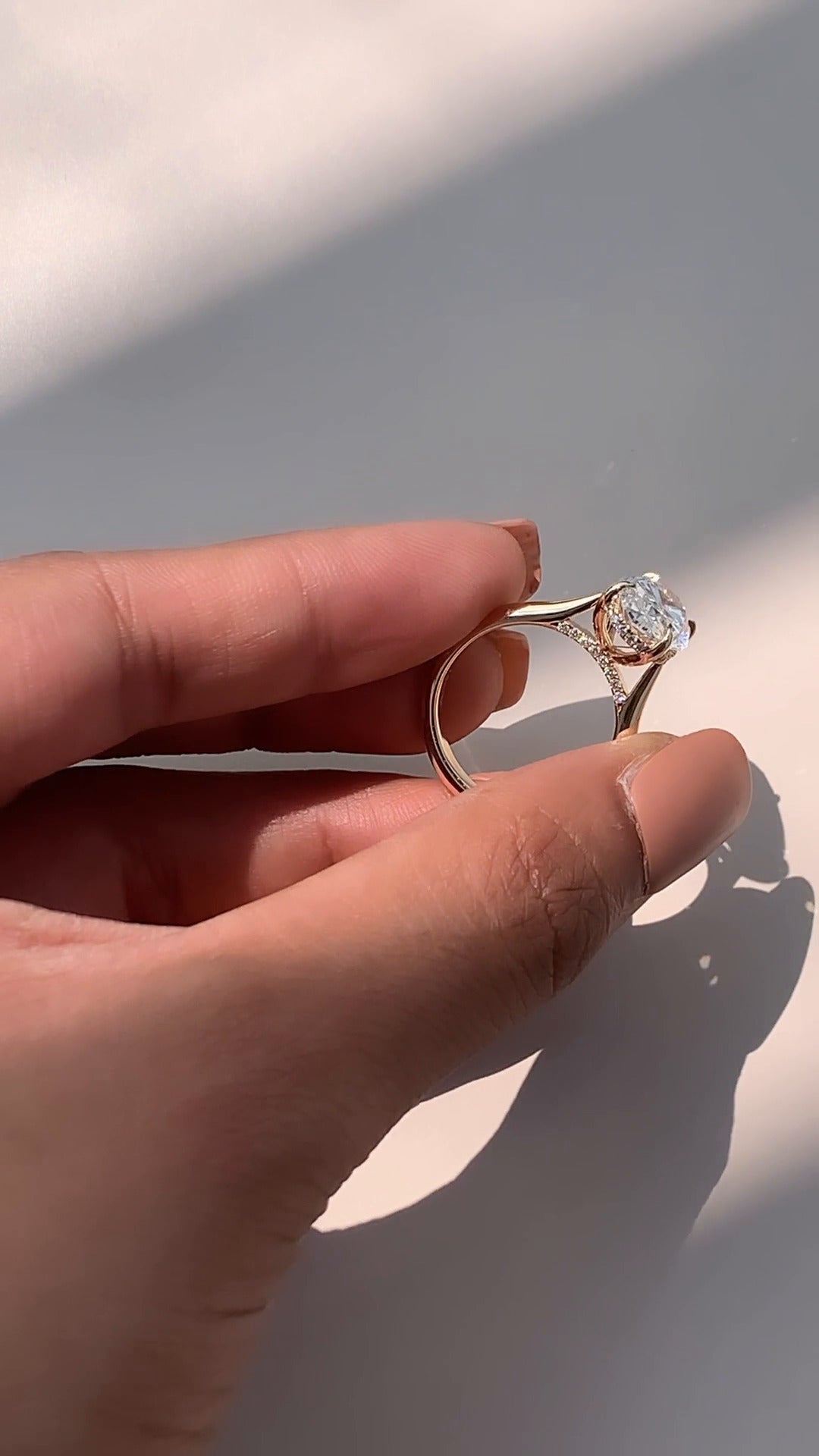 Pandora Oval Hidden Halo Moissanite Engagement Ring